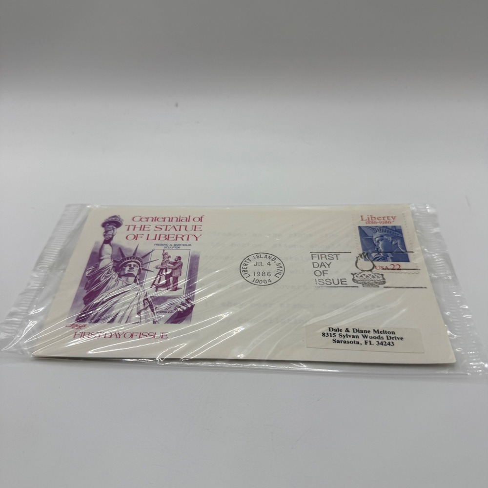 1986 Statue of Liberty Centennial First Day of Issue Envelope 22c Stamp NY FDC